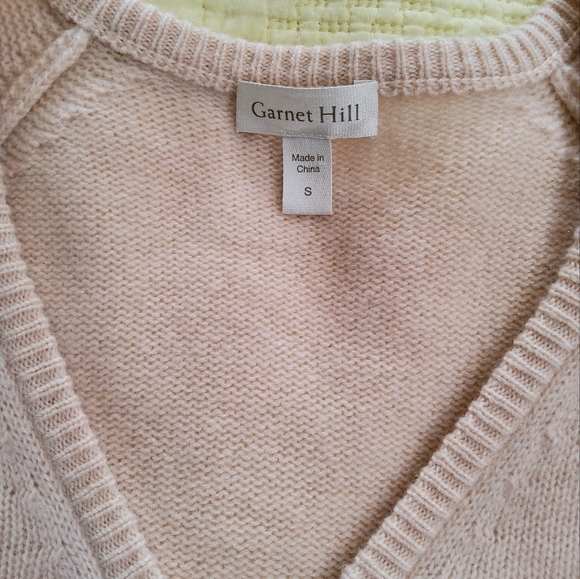 Garnet Hill Shell-Stitch Bell Sleeve Sweater Size Small - Picture 2 of 11